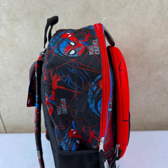 Spider-Man Kids Water Resistant 17'' Backpack With Flashing Lights/Padded Laptop - Picture 2 of 7